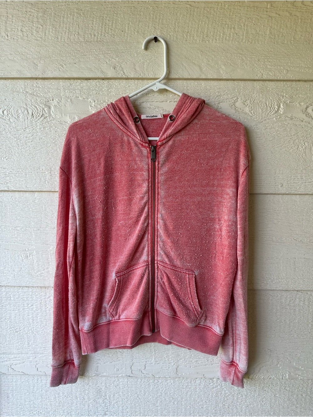Pink zip-up hoodie